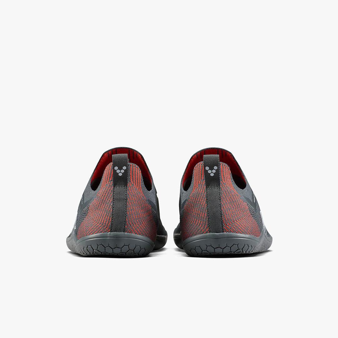 Vivobarefoot Primus Lite Knit Natural Mens Obsidian/Cherry Tomato