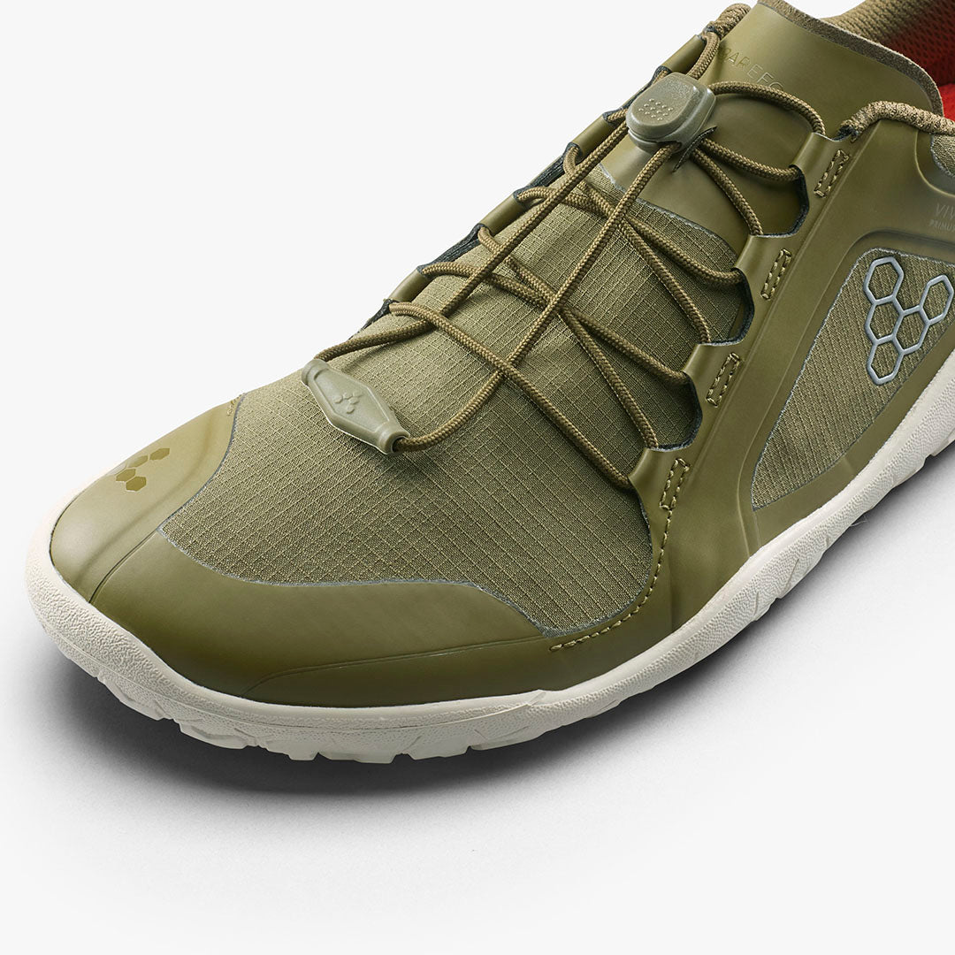 Vivobarefoot Primus Trail All Weather FG III Mens Dark Olive/White