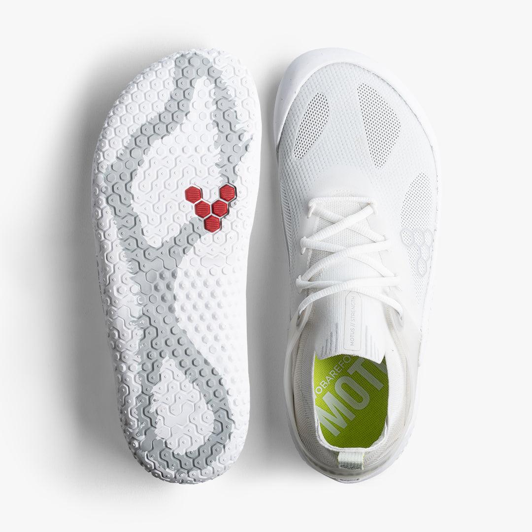 Vivobarefoot Motus Strength Mens Bright White/Grey - Vivobarefoot ZA