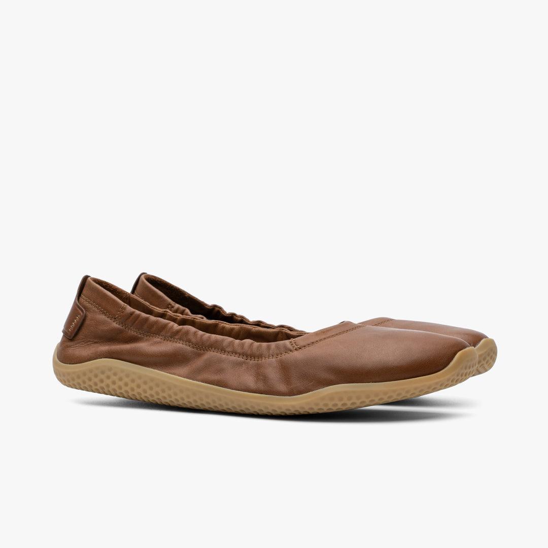 Vivobarefoot Primus Asana Yin Ballerina Womens Tan - Vivobarefoot ZA