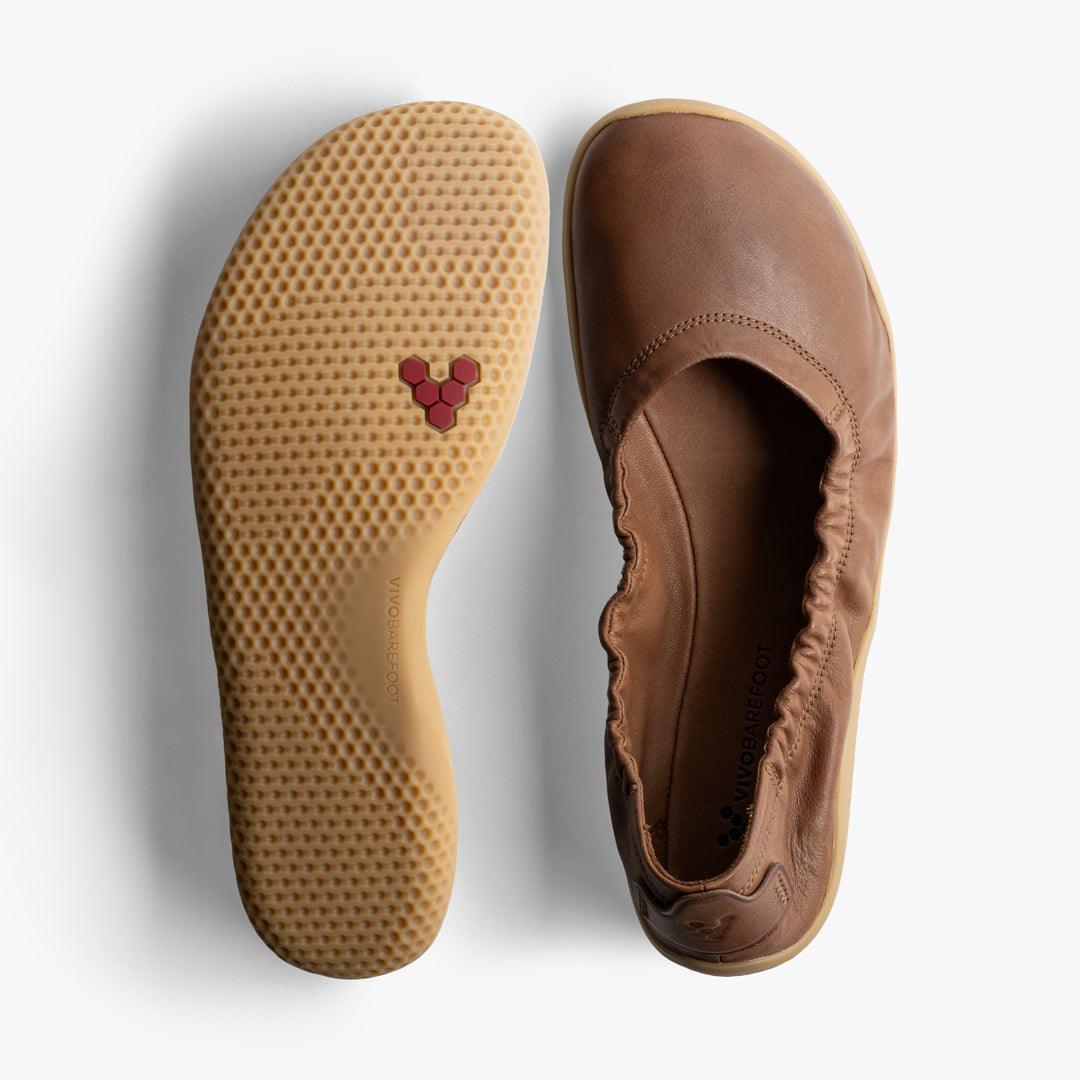 Vivobarefoot Primus Asana Yin Ballerina Womens Tan - Vivobarefoot ZA