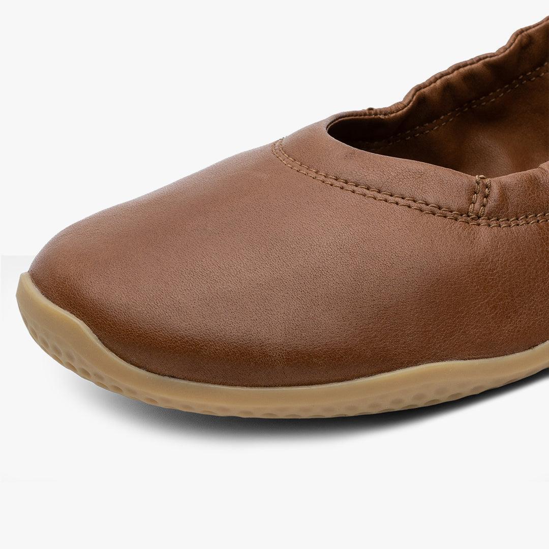 Vivobarefoot Primus Asana Yin Ballerina Womens Tan - Vivobarefoot ZA