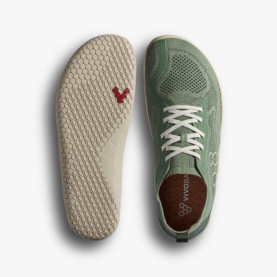 Vivobarefoot Primus Lite Knit Natural Womens Dusty Green