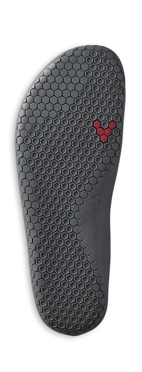 Vivobarefoot Primus Lite Knit Natural Mens Obsidian/Cherry Tomato