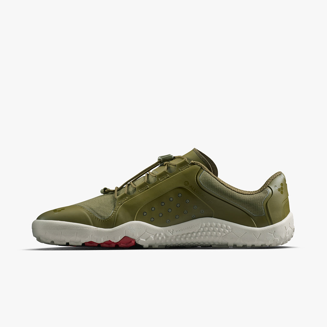 Vivobarefoot Primus Trail All Weather FG III Mens Dark Olive/White