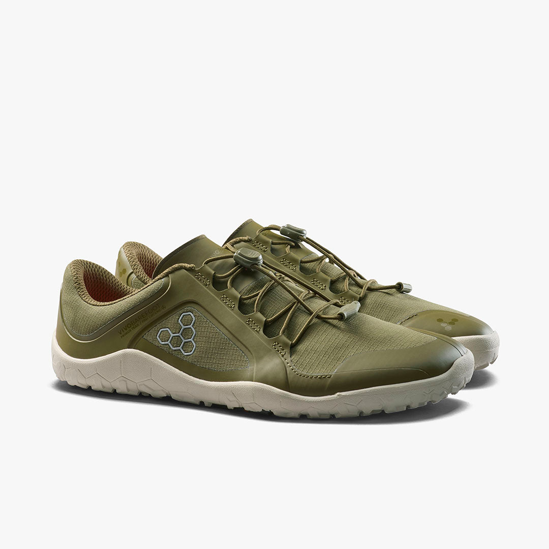 Vivobarefoot Primus Trail All Weather FG III Mens Dark Olive/White