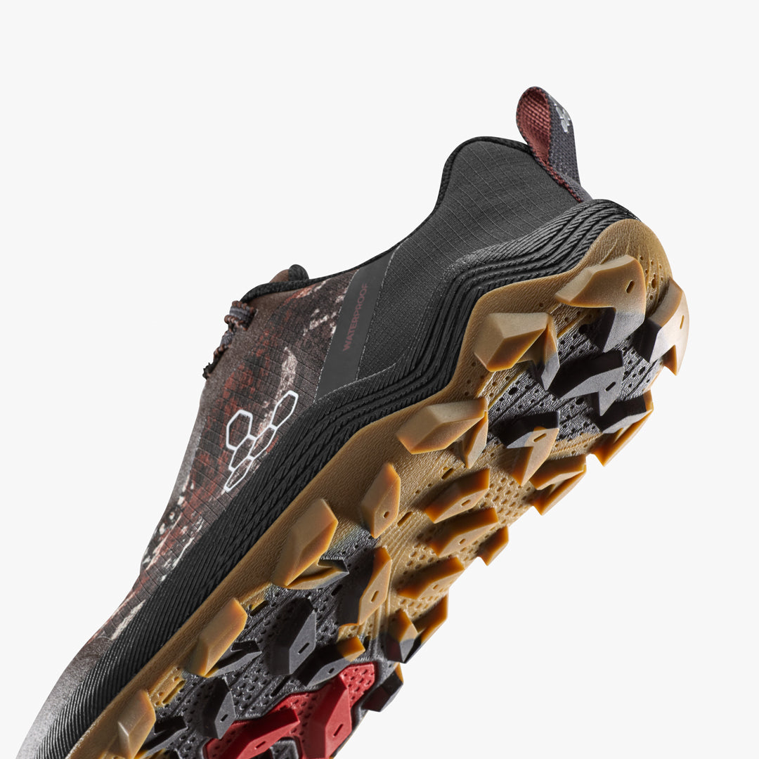 Vivobarefoot Primus Trail Flow Waterproof Mens Mole Print