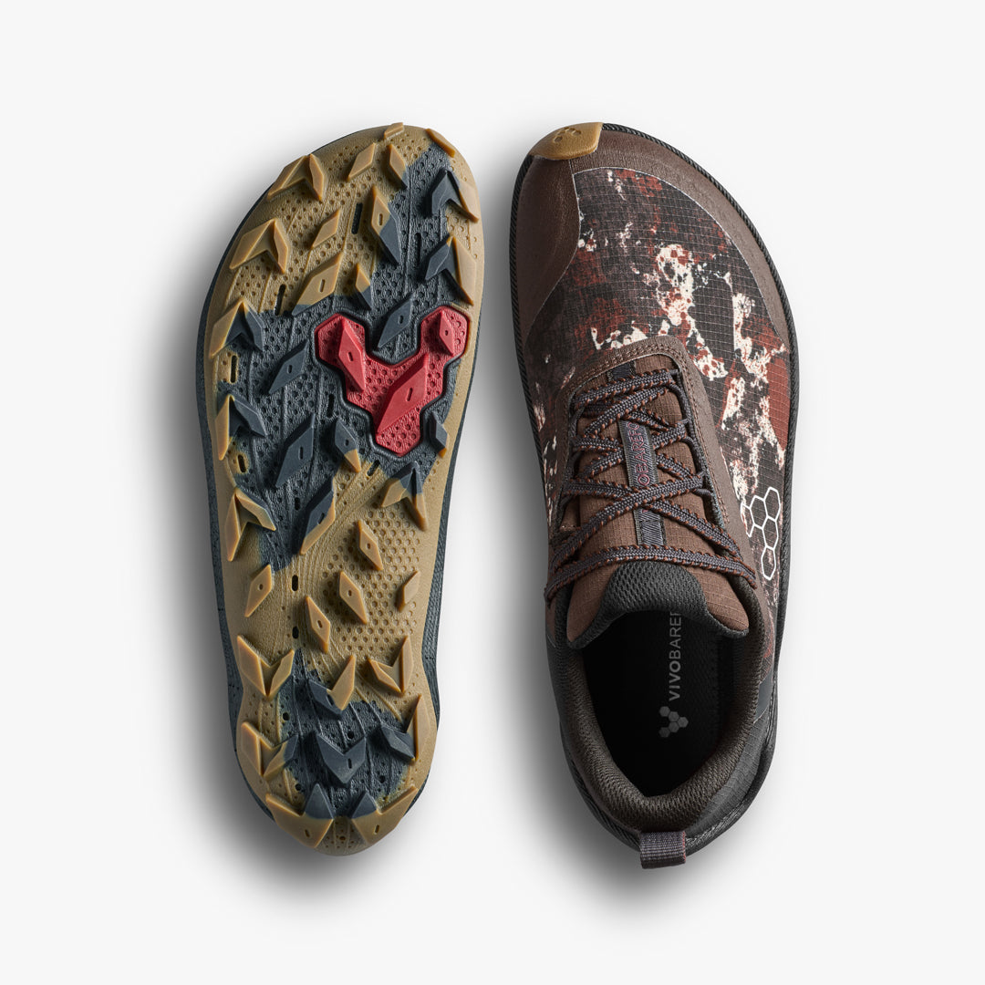 Vivobarefoot Primus Trail Flow Waterproof Mens Mole Print