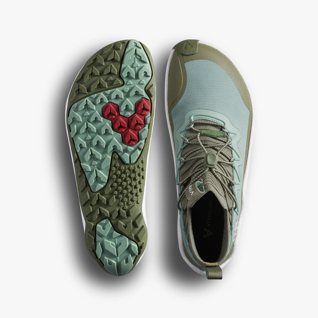 Vivobarefoot Primus Trail Flow Mid Womens Glacial Green
