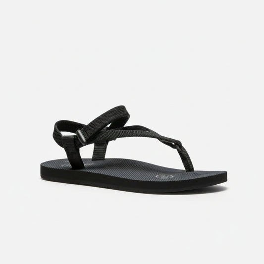 Black sandal on a white background
