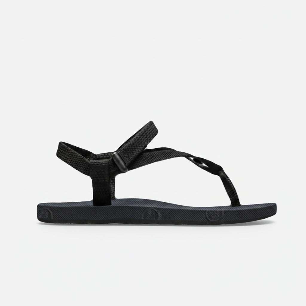 Black sandal on a white background