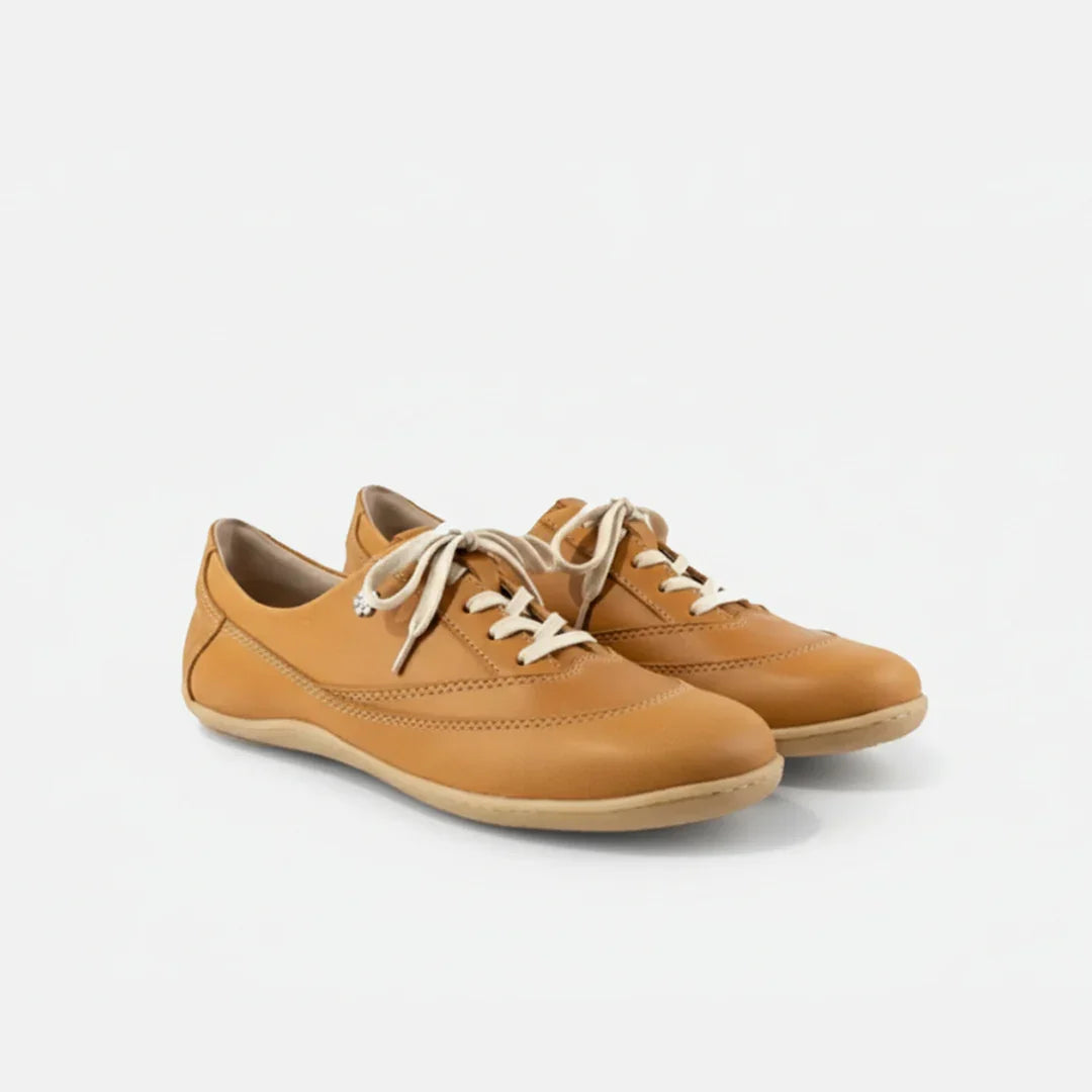 Esthe U Tip Toffee Unisex Leather Sneakers