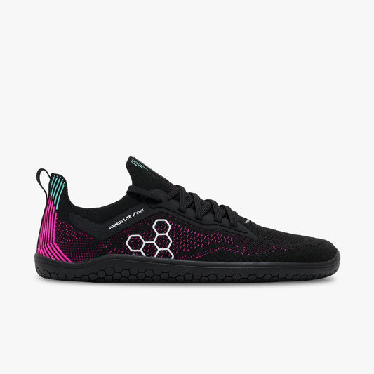 Vivobarefoot Primus Lite Knit Womens Obsidian/Vibrant Pink - Vivobarefoot ZA