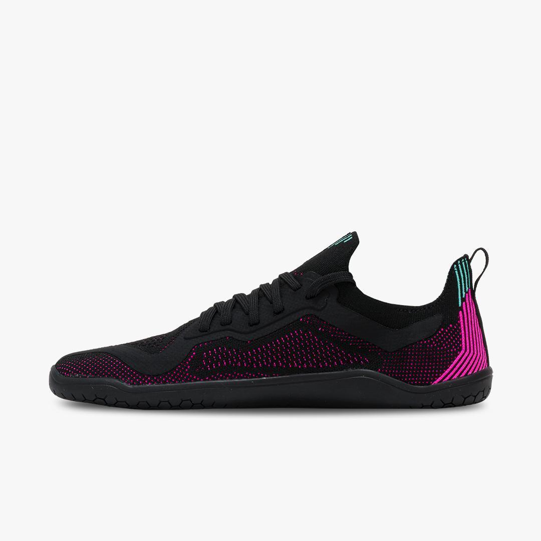 Vivobarefoot Primus Lite Knit Womens Obsidian/Vibrant Pink - Vivobarefoot ZA