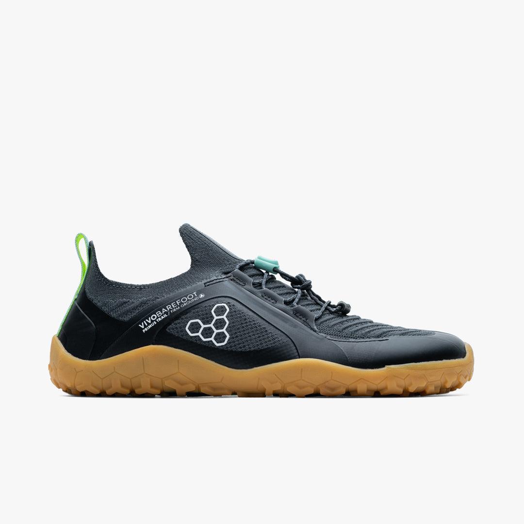 PREORDER: Vivobarefoot Primus Trail Knit FG Mens Graphite/Gum (ETA: MID JULY) - Vivobarefoot ZA