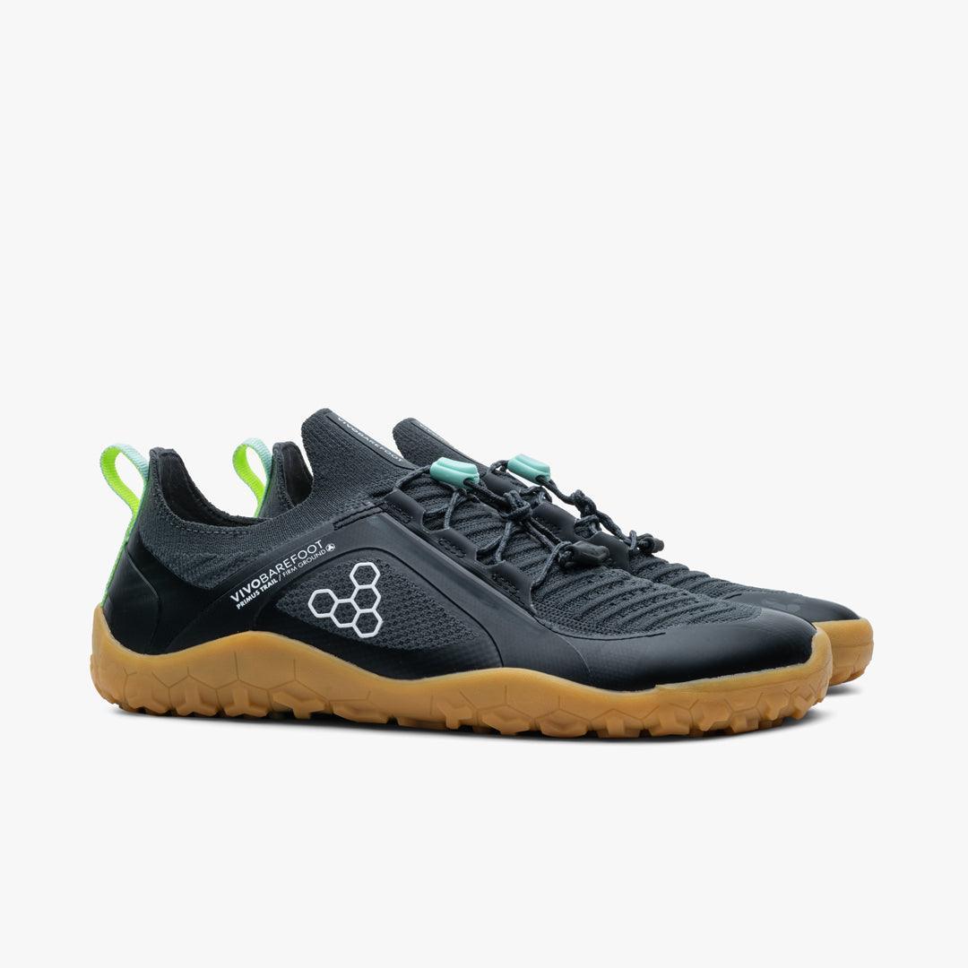 PREORDER: Vivobarefoot Primus Trail Knit FG Mens Graphite/Gum (ETA: MID JULY) - Vivobarefoot ZA