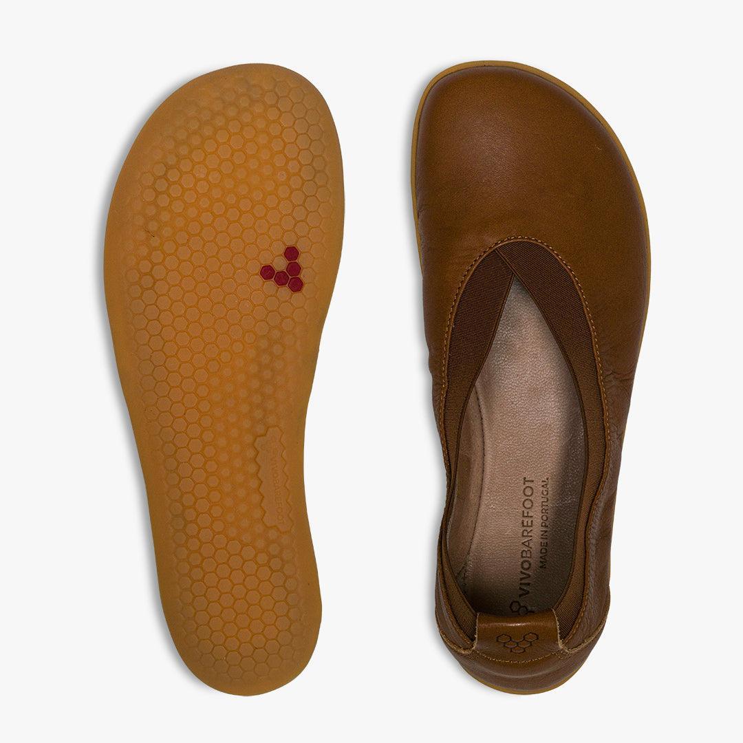 Vivobarefoot Opanka Ballerina Womens Tan [Arriving ETA: 10/12/23] - Vivobarefoot ZA