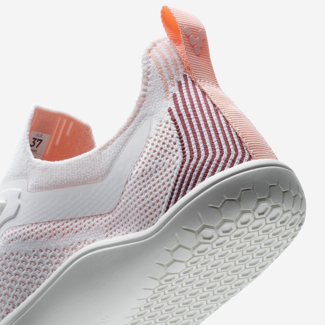 PREORDER: Vivobarefoot Primus Lite Knit Womens White/Peach Melba (ETA: EARLY JUNE) - Vivobarefoot ZA